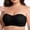 #1Black, variant on Byworldtasic Plus Size Strapless Bras for Women Wireless Padded Bandeau Bra Jelly Seamless Non-Slip Invisible Bralette