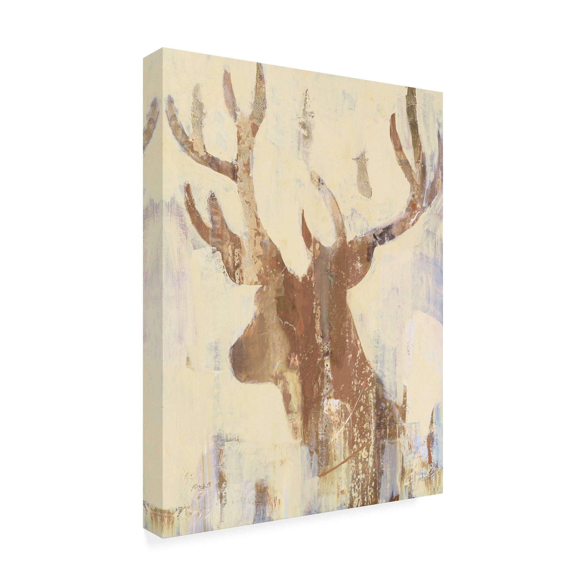 Trademark Fine Art 'Golden Antlers Ii Neutral Grey' Canvas Art by Albena Hristova