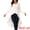White, variant on Women's High Low V Neck Long Sleeve Dressy Blouses M Black