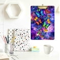 thumbnail image 4 of FMSHPON Colorful Butterfly Space Galaxy Clipboard Hardboard Wood Nursing Clip Board and Pull for Standard A4 Letter 13x9 inches, 4 of 7