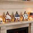thumbnail image 6 of SHENGXINY 3PCS 4th of July Decorations American Star Table Decor Patriotic Layered Wooden Star Ornaments for Table and Wall Holiday Decoration, 6 of 6