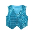 thumbnail image 6 of vastwit Womens Shiny Sequined Hip-hop Jazz Dance Vest Waistcoat Tops Stage Fancy Dress up Costumes Light Blue 170, 6 of 6