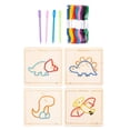 thumbnail image 1 of Wooden Lacing Embroidery Board Game Busy Board Learning and Educational Colorful Dinosaur, 1 of 8