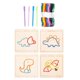 thumbnail image 1 of Rompecabezas de bordado para niños, juguete de madera con cordones, juguete Montessori de aprendizaje y educativo. Dinosaurio, 1 of 9