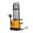 Yellow - 98'' Lifting Heights, variant on KAIXUN Full Powered Electric Walkie Stacker with Adjustable Straddle Legs – Material Handling Lift Truck 2200lbs Capacity 98'' Lifting Heights