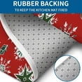 thumbnail image 4 of Red Christmas Snowflake Pattern Bathroom Rugs Sets 3 Piece,Toilet Cover Set,Absorbent Non Slip Bathroom Mats Sets with U-Shaped Contour Rug Toilet Rug Set, 4 of 5