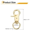 thumbnail image 2 of Uxcell 6 Pack Swivel Snap Hook, 13mm(1/2") Trigger Snap Heavy Duty Metal Lobster Claw Clasp Lanyard Clips for Straps Bags Belting Leathercraft, Light Gold, 2 of 6