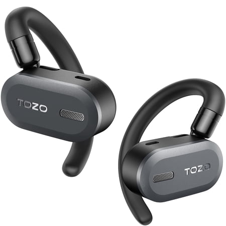 TOZO O2 Open Ear Bone Conduction Headphones, ORIGX Acoustic, DSP Noise Cancelling, 42H, Dual-Axis Multi-Angle Adjust, Crystal-Clear Calls, APP-EQ, Waterproof Sports Headphones for Running Workout Gym