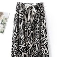 thumbnail image 4 of DeHolifer Women's Pants Cotton Floral Printed Elastic Casual Wide Leg Pants Full Length Pants Multicolor Free Size, 4 of 5