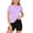 Purple, variant on Amidoa Girls 2 Piece Outfits Summer Clothes Ruffle Sleeve Cute T Shirt Short Sleeves Casual Shorts Kids Clothing Sets Light Blue Size 14