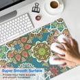 thumbnail image 4 of Long Mouse Pads for Desk,Multicolor Ethnic Floral Pattern Desk Mats on Top Of Desks, Desk Mouse Pad Extra Large with 3mm Non-Slip Base and Stitched Edge for Gaming,Office,Work,Home 31.5"x11.8", 4 of 6