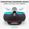 thumbnail image 2 of Asiento de bicicleta ROCKBROS Comfort Wide Gel de repuesto impermeable, 2 of 7