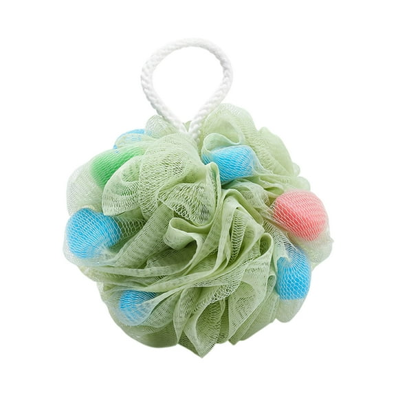 JeashCHAT Bath Loofah Shower Sponge Pouf Body Scrubber Exfoliator Scrubber Ball Exfoliating Bath Sponge Flower for Bathroom