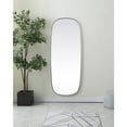 thumbnail image 3 of Elegant Decor Metal Frame Oval Mirror 24x60 Inch in Silver, 3 of 12