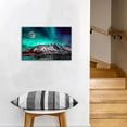 thumbnail image 3 of Northern Lights Wall Art for Living Room Grey Snow Mountain Wall Decor Full Moon Canvas Pictures Aurora Borealis Scenery Prints Painting Modern Artwork for Bedroom Office Home Decorations 12x16", 3 of 6