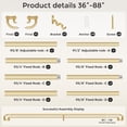 thumbnail image 4 of OLV Wrap Around Double Curtain Rods for Window,36-88 inch,Gold, 4 of 9