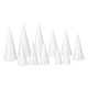 thumbnail image 1 of Conos de espuma para manualidades, conos de poliestireno blanco, proyecto de árbol de Navidad para la mesa 11 piezas, 1 of 9