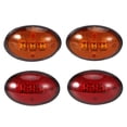 thumbnail image 2 of 2.3in 12V DC Fender Side Marker Lights Waterproof Fit for Ford F Series 1999‑2010(2pcs Red Light 2pcs Amber Light ), 2 of 5