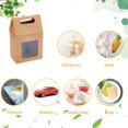 thumbnail image 4 of 28 Pcs Paper Gift Bags Burlywood Paper Bags with Transparent Window Flower Bouquet Bags with Handles Reusable Bags, 4 of 8