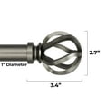 thumbnail image 4 of Better Homes & Gardens 1" Pewter Cage Adjustable Single Curtain Rod Set, 120-180", 4 of 7