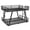 Black, variant on Aukfa Queen over Queen Metal Bunk Bed with Heavy Duty A-Frame Support Design, 2 Side Ladders, Low Profile, Black