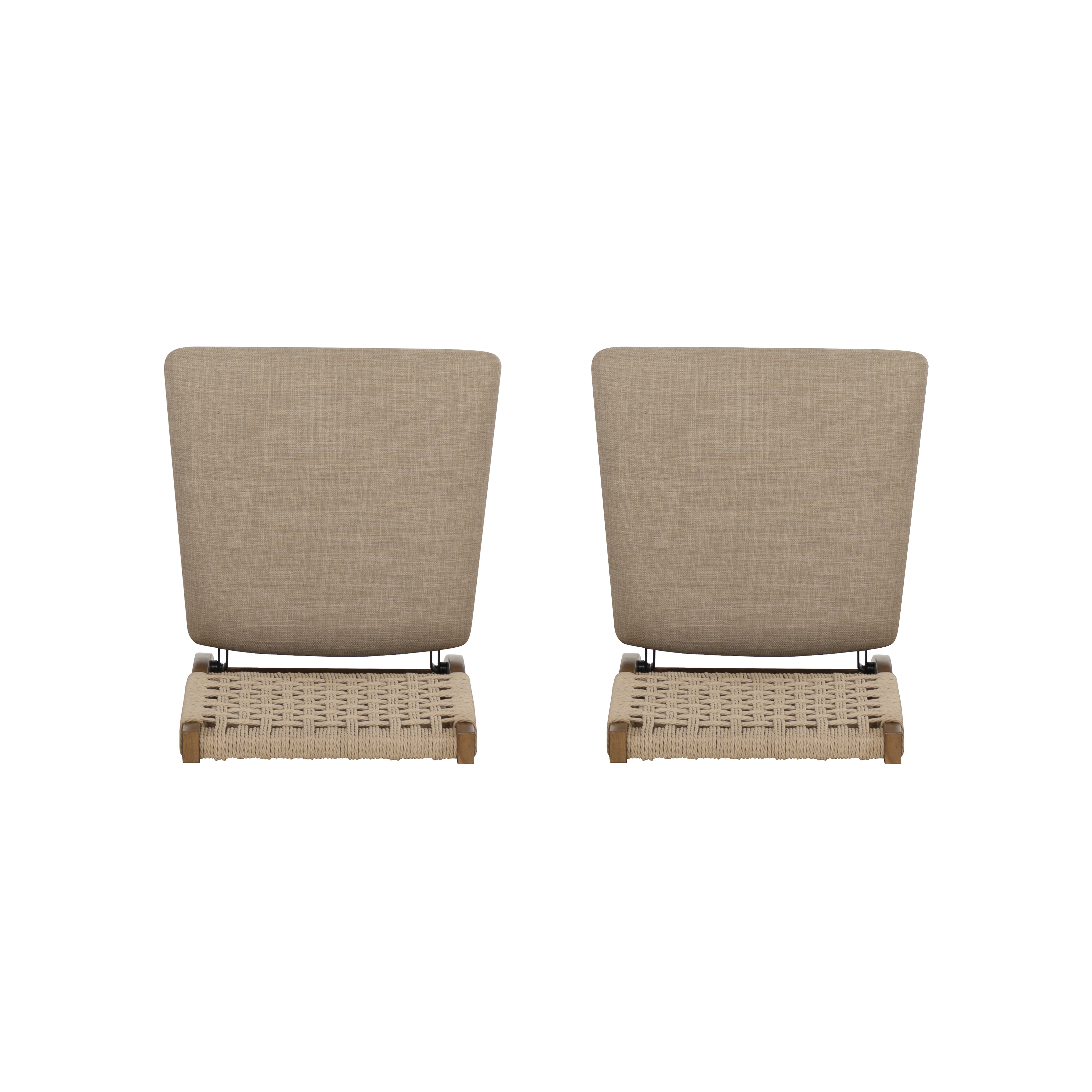 Linon Foster Woven Back Folding Dining Chair, Set of 2, Natural