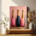thumbnail image 6 of Pink Blue Champagne Bottle Canvas Print, Cute Bar Cart Art, Trendy Kitchen & Party Decor, 6 of 8