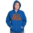 thumbnail image 4 of Meat Sweats Foodie Steak Bacon Eating Unisex Plus Size Zip Hoodie Brisco Brands 3X, 4 of 6