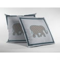 thumbnail image 2 of Oreiller en Tissu d'Intérieur/extérieur Light Elephant avec Zip en Or sur White20x20, 2 of 4