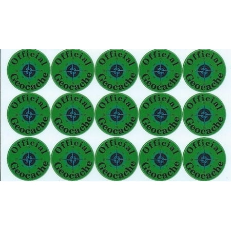 - 1in x 1in Official Geocache Micro Cache Stickers Decals Geocaching Sticker