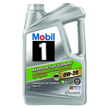 (3 pack) Mobil 1 0W-20 Advanced Fuel Economy Full Synthetic Motor Oil, 5