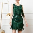 thumbnail image 2 of Youyipin womens dresses Women's 1920s Flapper Sequins Fringed Sleeveless Gatsby Paisley Cocktail Dress formal dresses for women, 2 of 3