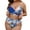 Blue, variant on Women's Bikini Set Printed Plus Size Push Up Padded Bra Two Piece Sexy Swimsuit Bathing Suit for Beach Vacation,Black,L
