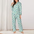 thumbnail image 2 of Balery Sea Turtle Conjunto de Pijama con Estampado para Mujer, Conjunto de Dos Piezas con Manga Larga, Ropa de Dormir Suave con Bolsillos, Pijamas Cómodos-X-Large, 2 of 7