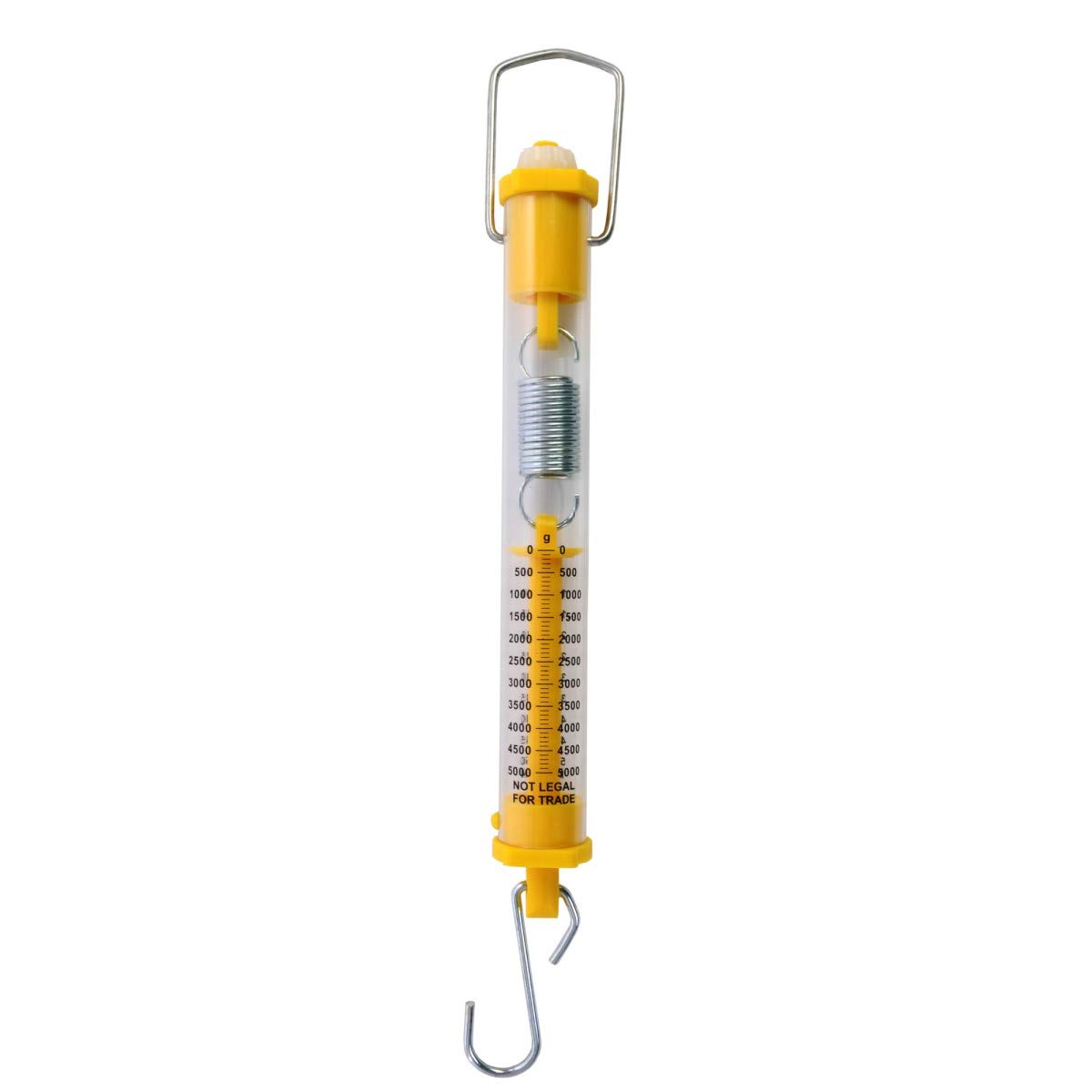 Tubular Spring Scale 5 Kilograms (5000 Grams) / 50 Newtons, Color Yellow