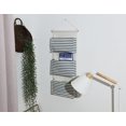 thumbnail image 4 of Organizador colgante para puerta, organizador de pared, bolsa de utensilios, bolsa de almacenamiento colgante para entrada, guardarropa, baño, 3 compartimentos grandes (rayas azules), 4 of 4