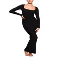 thumbnail image 1 of MesaSe Robe Maxi Moulante à Col Roulé à Manches Longues pour Femmes, Robe Longue Décontractée, 1 of 4