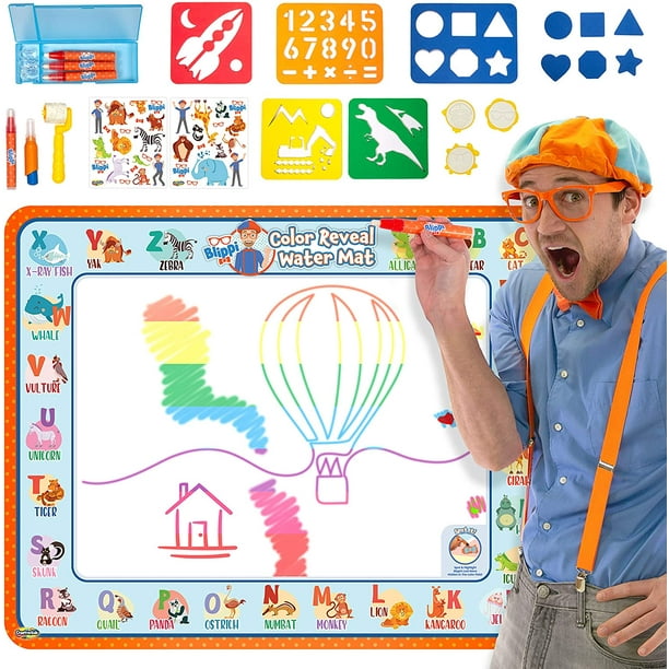 Creative Kids Blippi Nbsp Water Doodle Mat Magic Water Drawing Mat With Hidden Colors Aqua Magic Mat For Boys And Girls Water Coloring Mat For Kids 39 5 X 31 5 26