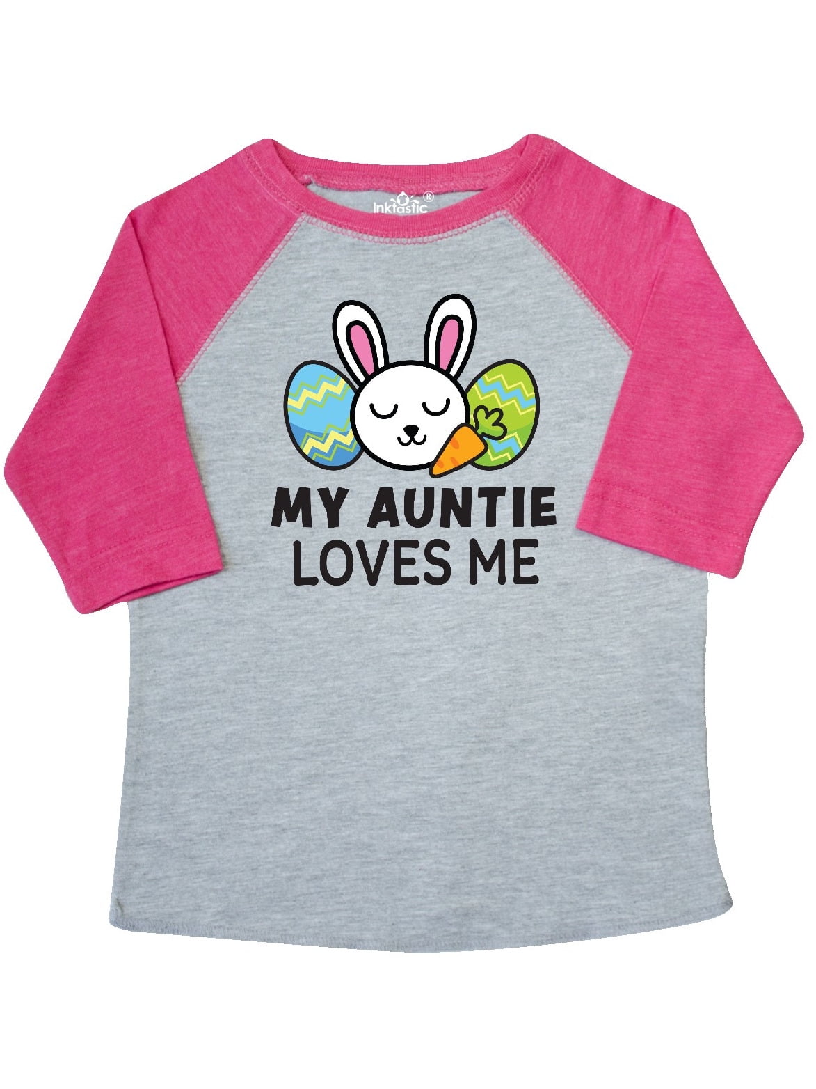inktastic My Great Aunt Loves Me with Bunny and Easter Eggs Toddler T-Shirt