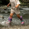 thumbnail image 7 of EUXTERPA Girls Glitter Rain Boots Toddler Kids Light Up Waterproof Boots with Handles Big Kid Size 1, 7 of 7
