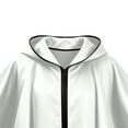 thumbnail image 4 of UTSJKR Mens Full‑Length Hooded Robe Cloak with Wide Bell Sleeves and Front Zipper for Wizard Sorcerer Halloween Party Stage Cosplay Outfit White S, 4 of 6
