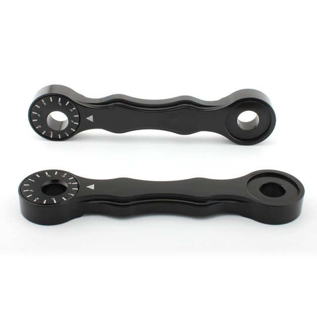 Eslabones de descenso Cola 2x de motocicletas Accesorios de alto rendimiento Suspensión negra Dogbone