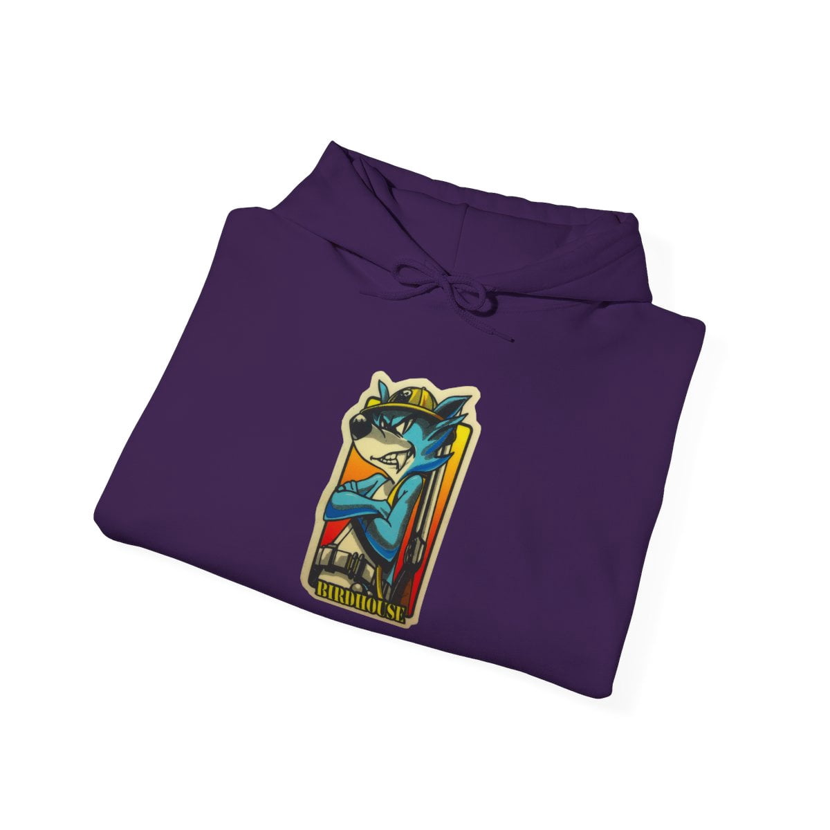Birdhouse Wolf Skateboarding Vintage Retro 90s Skate Hoodie Design