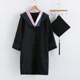 thumbnail image 2 of 1 Set Beautiful Fine Knitted Graduation Uniform Polyester Elegant Festive Touch Graduation Dress for Photography, 2 of 8