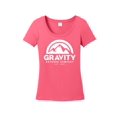 thumbnail image 1 of Gravity Outdoor Co. T-Shirt à Manches Courtes pour Femmes - Logo Blanc - Corail - 2TG, 1 of 1