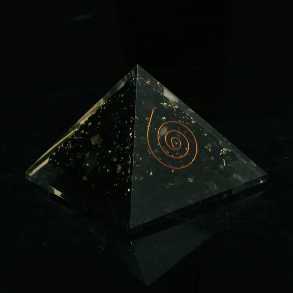 Tourmaline Crystal Orgone Pyramid EMF Protection Meditation Energy Generator