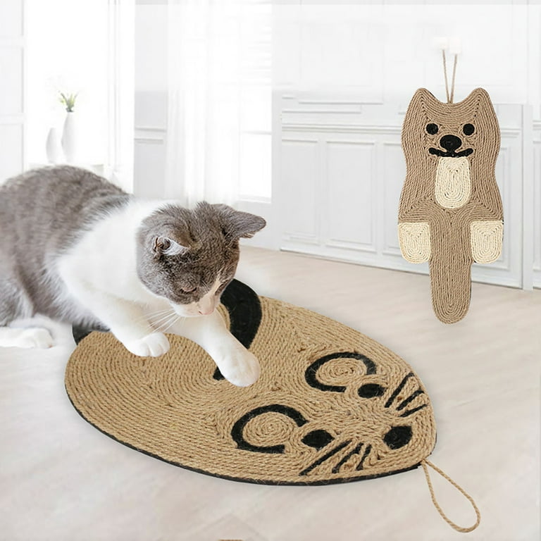 Carpet Cat Scratching Mat Sisal, 2 Packs Sisal Fabric Large Cat