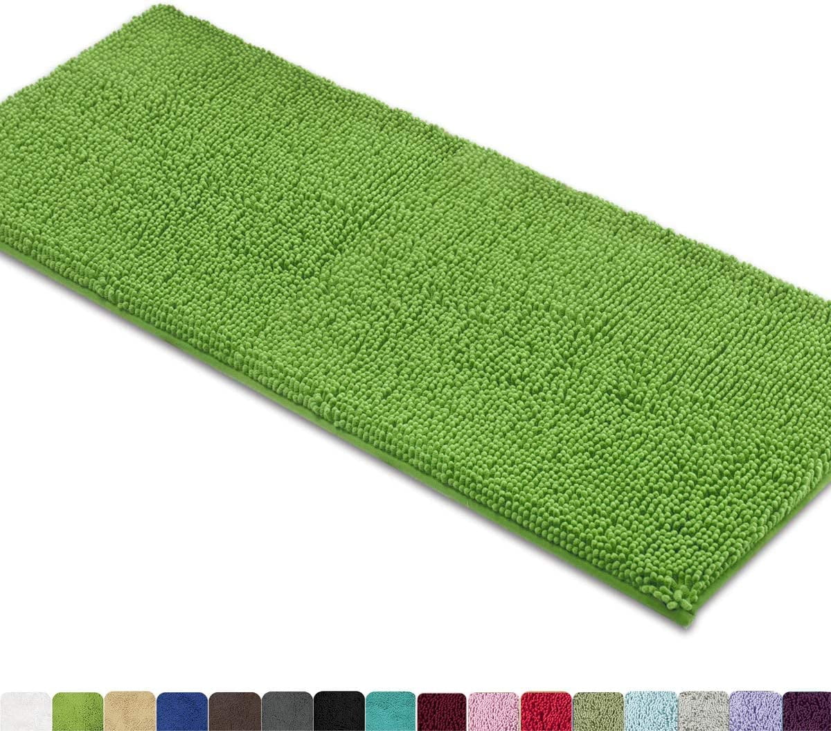 Extra Large Soft Plush Chenille Bathroom Runner Rug, Absorbent Microfiber Bath Mat, Machine