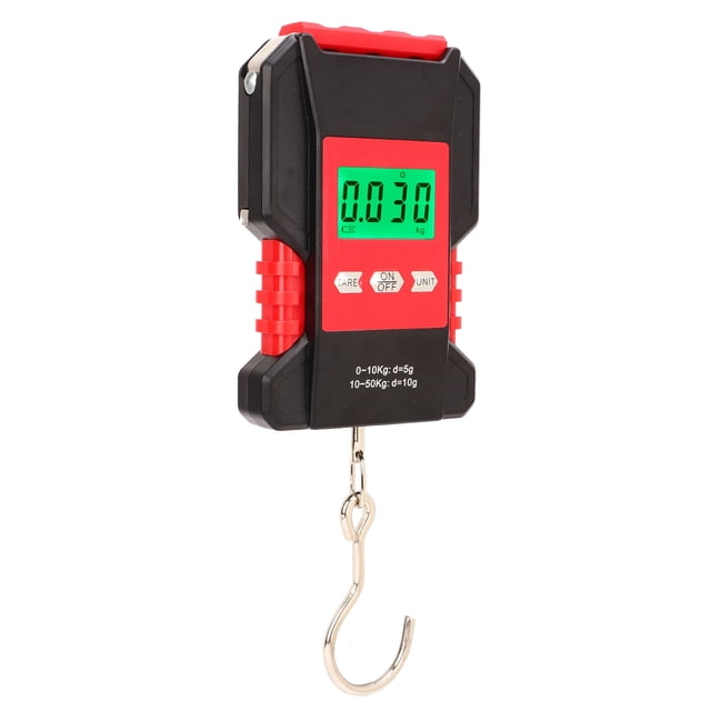 Mini Crane Scale, Plastic Shell 0-50kg Easy To Switch Crane Scale Wear Handheld For Fishing For Hunting