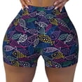thumbnail image 2 of Fotbe Cute Line Fish Shorts Sin Costuras – Shorts Deportivos de Cintura Alta para Mujer, Elásticos para Gimnasio, Yoga, Running o Ciclismo-XX-Large, 2 of 8
